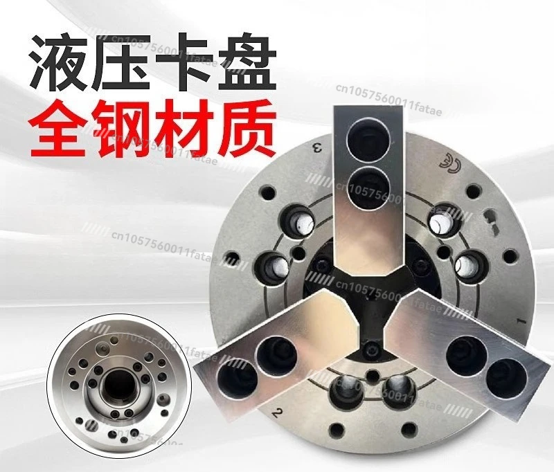 

Hollow Hydraulic Chuck, Three-jaw Chuck Hydraulic Power Chuck 5 /6 /8 / 10/12 Inch Steel