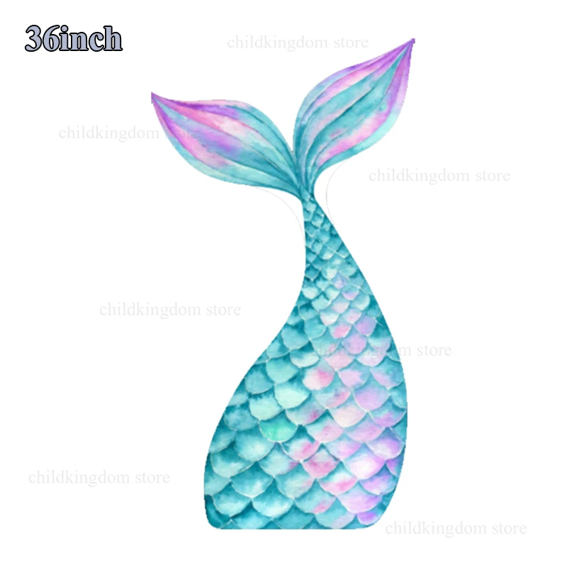 Mermaid Shell Tail Balloon Arch Backdrops Customized Octopus Cutouts KT Board for Mermaid Birthday Party Backdrops Background