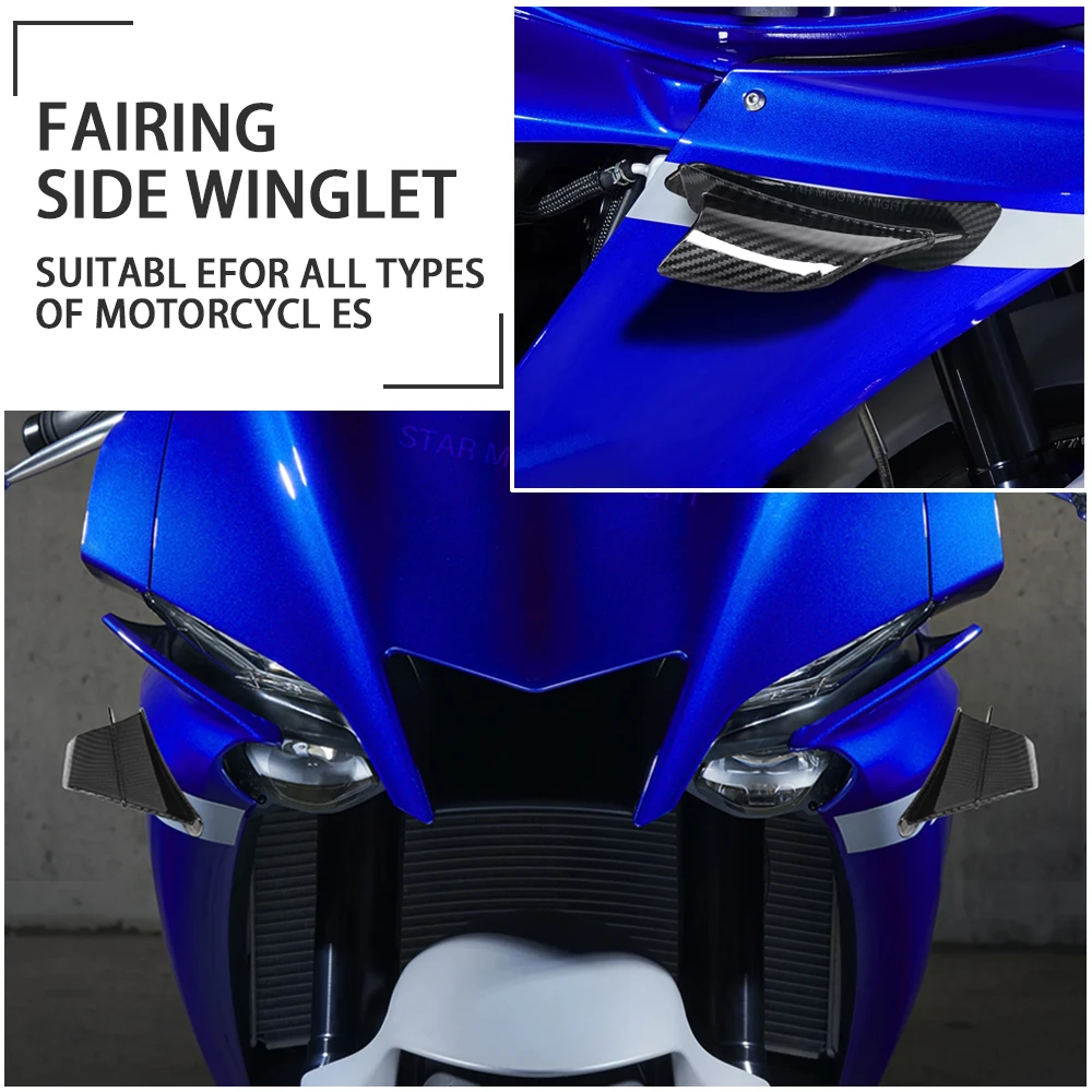 Motorcycle Winglet Aerodynamic Wing Kit Spoiler For Yamaha YZF R1 R1M R7 R6 R3 R125 FZ6R TZR50 FZ1 Fazer 8