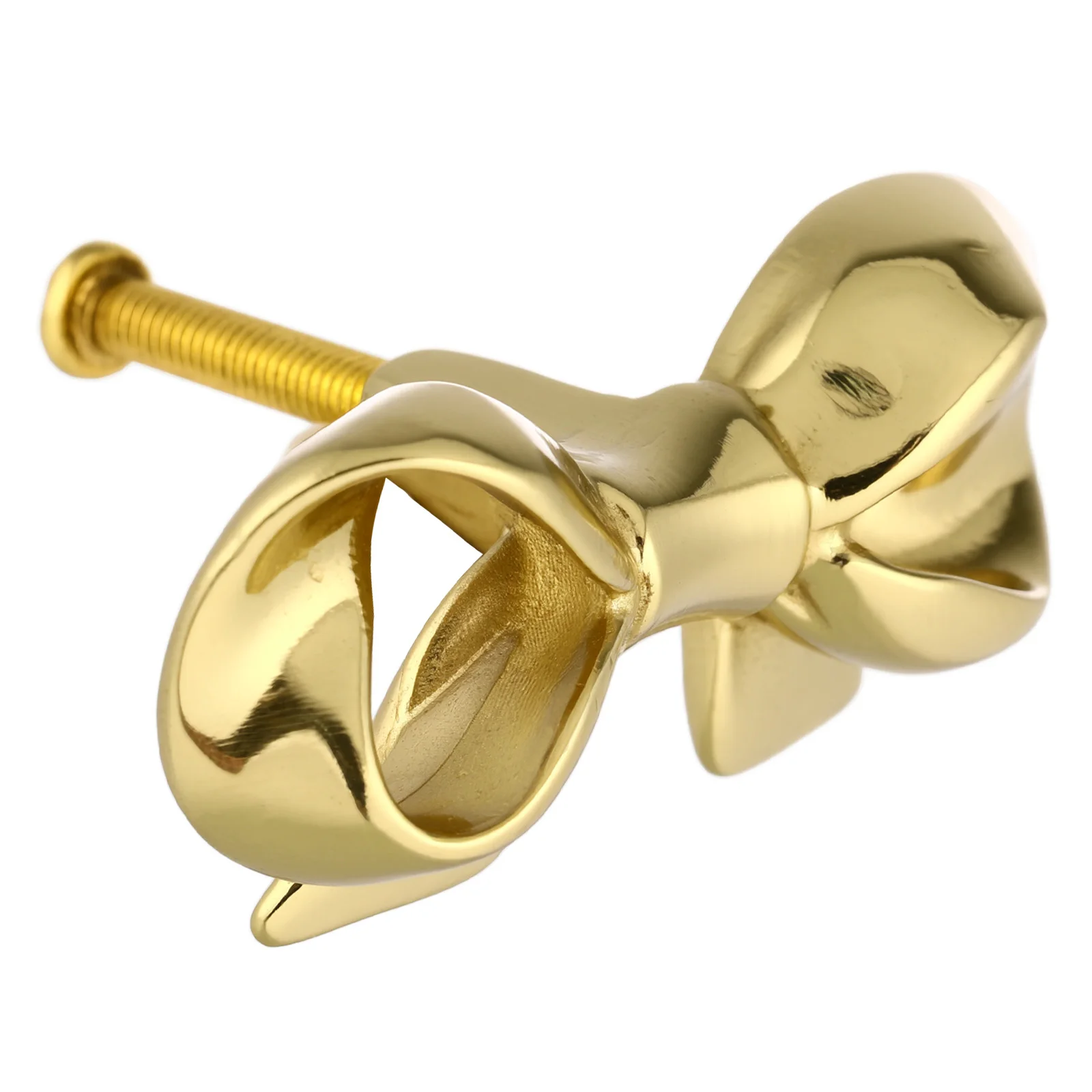

1Pcs Bowknot Brass Cabinet Pull Handle Practical Durable Door Knob for Home Kitchen Drawer Wardrobe Cupboard Furniture