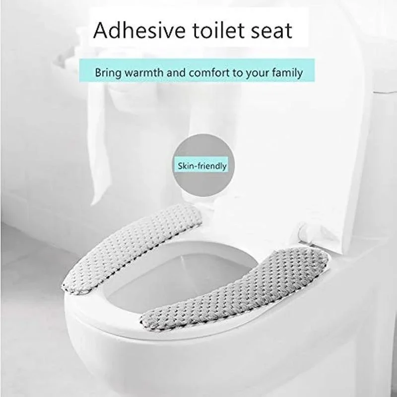 Toilet Seat Covers Mat Padded Warm Plush Toilet Seat Cushion for Bathroom Non Slip Soft Toilet Cover Bathroom Supplies