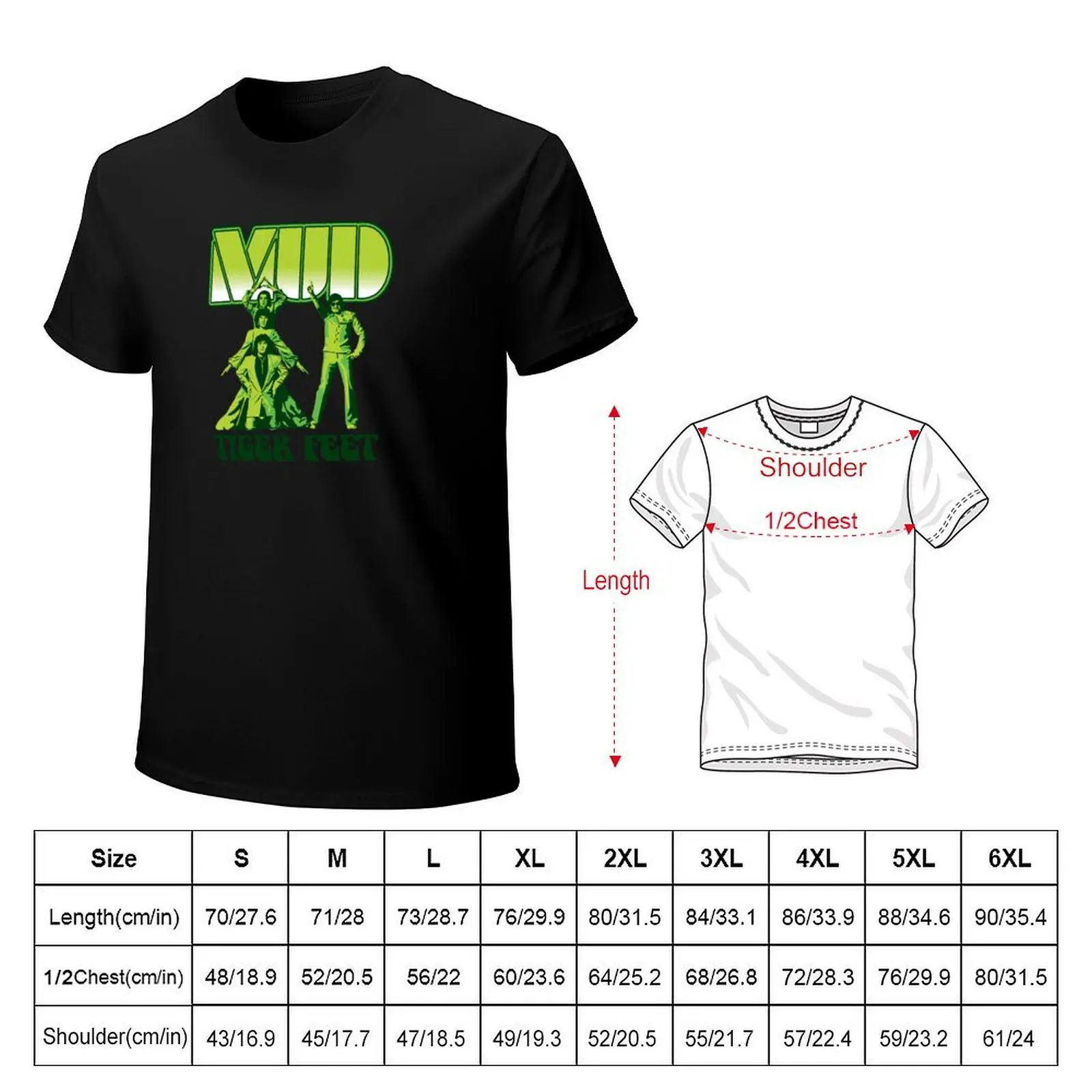 Mud - Tiger Feet T-Shirt Plus Size Comfort Fit Tee