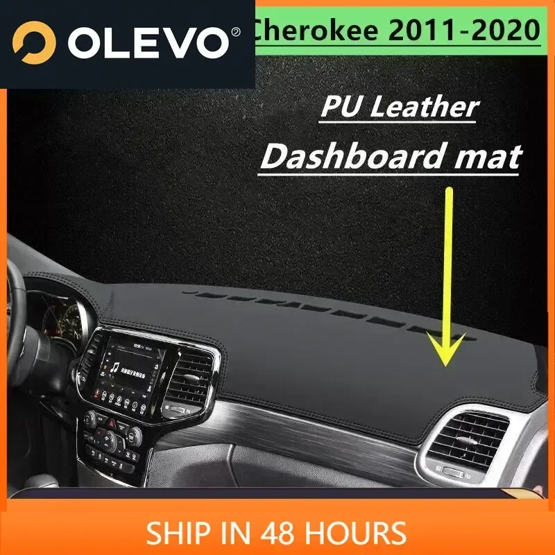 

PU Leather LHD Dashboard Cover Dash Pretector Anti-Slip Mat Trim Dashmat Carpet For Jeep Grand Cherokee 2011-2020
