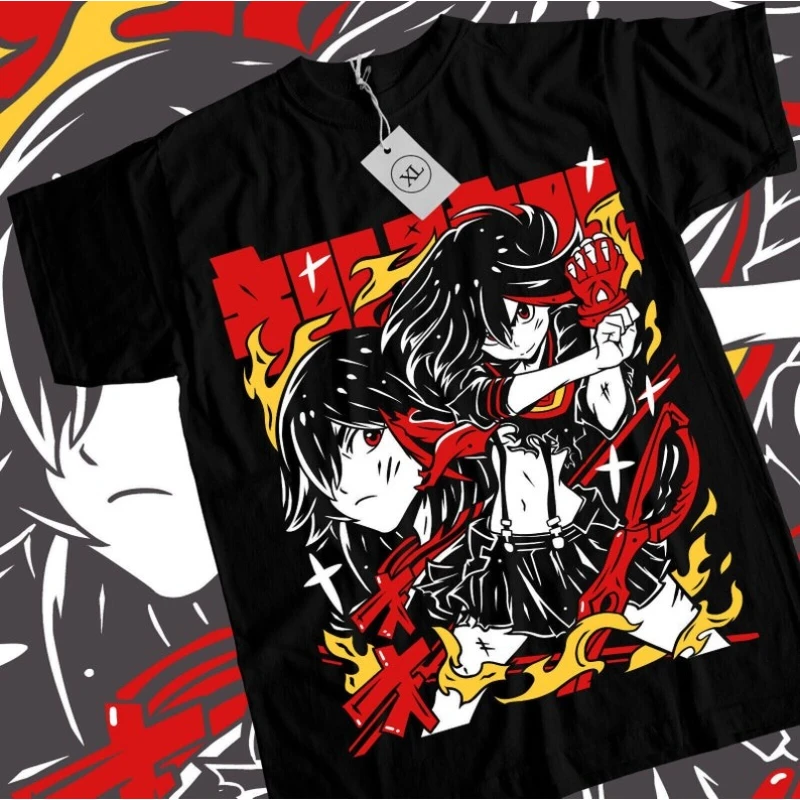 Summer Hot Sale Kill La Kill Ryuko AnimeT-shirt Unisex Vintage Casual Harajuku T-shirt Y2K Hip Hop Streetwear Oversized T-shirt