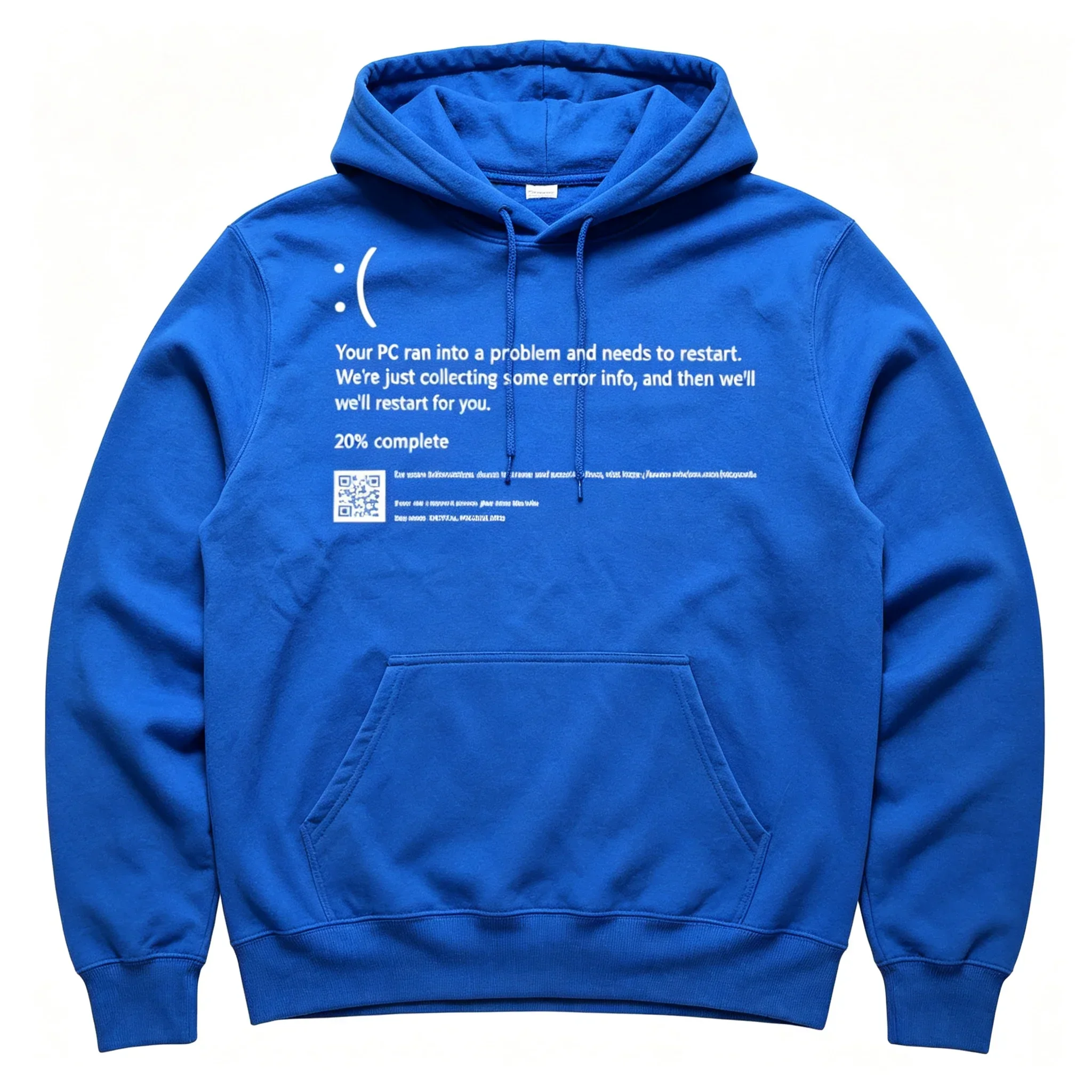 2026-27 Best-seling Men Halloween Geek Hoodie Funny Computer Error ScreenPrint Sweatshirt Casual Street Style LongSleeve Hooded