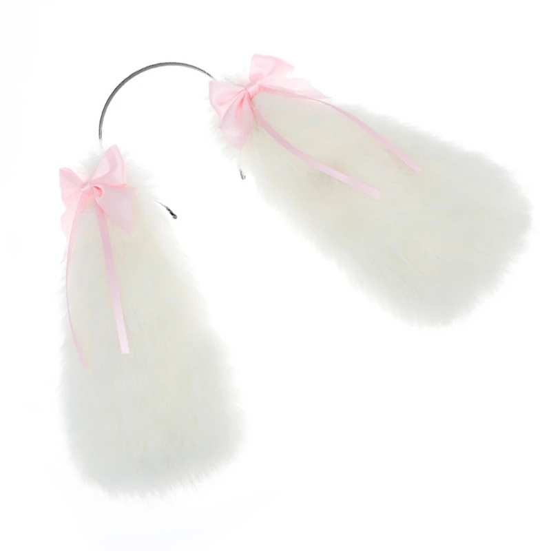 COSPLAY Girls Animal Ear Headband Furry Rabbits Headwear Carnivals Party Handmade