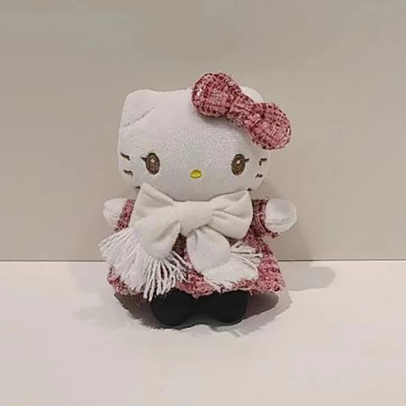 

Милый плюшевый брелок с Hello Kitty на годовщину 50, Sanrio, мультяшная искусственная кукла 10 см, плюшевая подвеска, мягкие игрушки, праздничные подарки