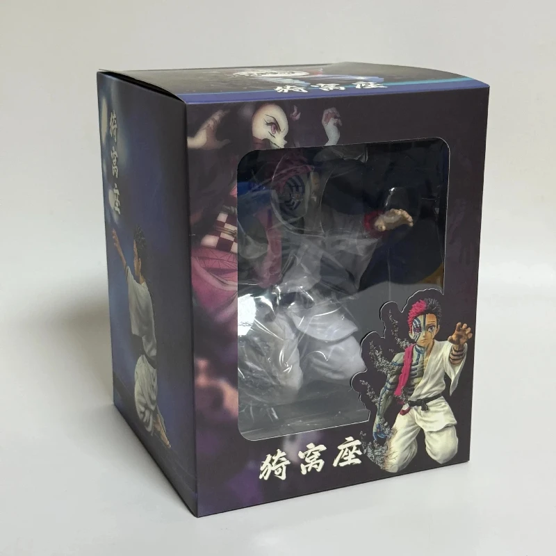 17cm In Stock Demon Slayer Akaza Hakuji Anime Figure Model Doll Action Figurine PVC Decoration Peripheral Desktop Ornament Toy