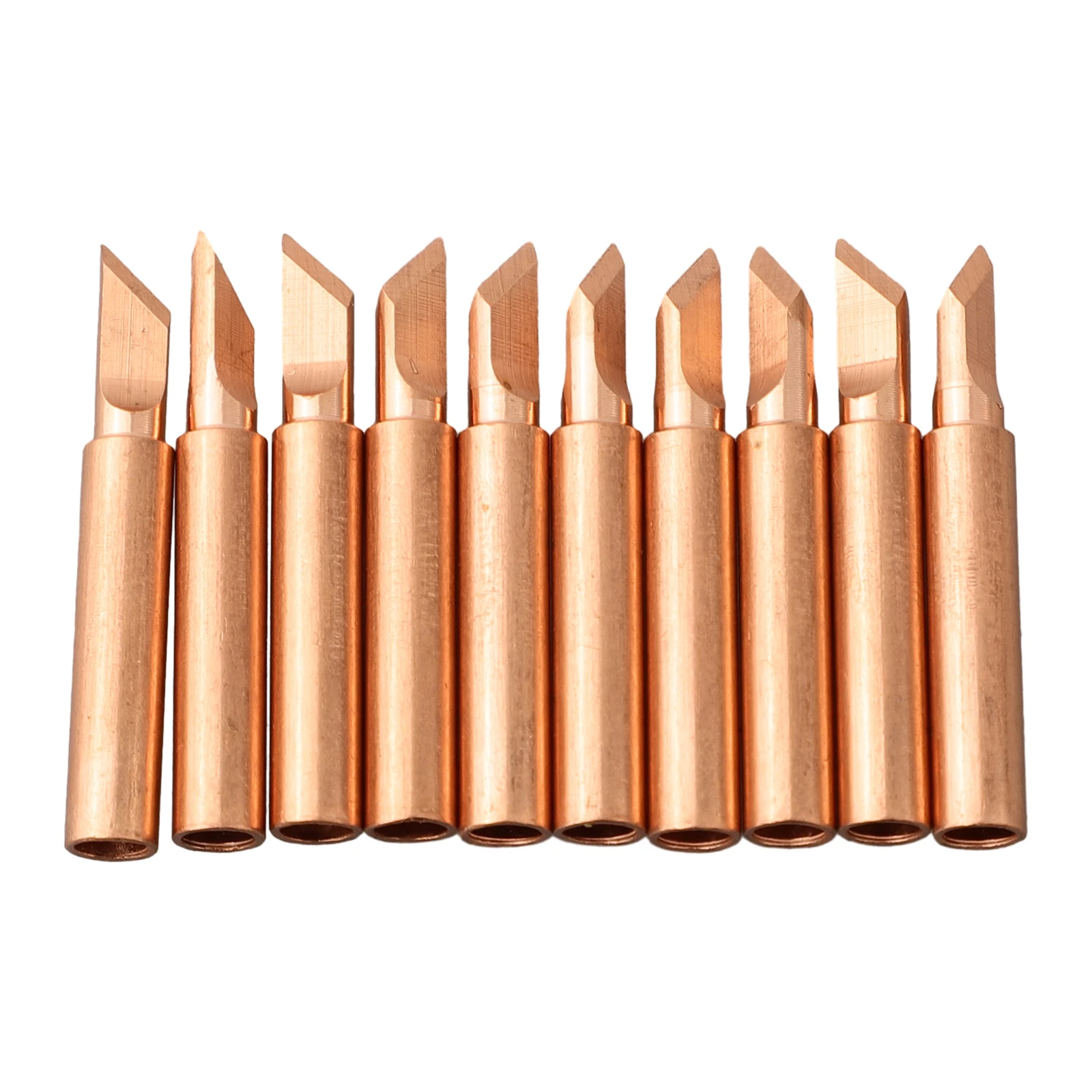 

10Pc Pure Copper Soldering Iron Tip 900M-T-K Welding Electric Iron For 936/937/938/969/8586/852D Weld Station Soldering Iron Tip