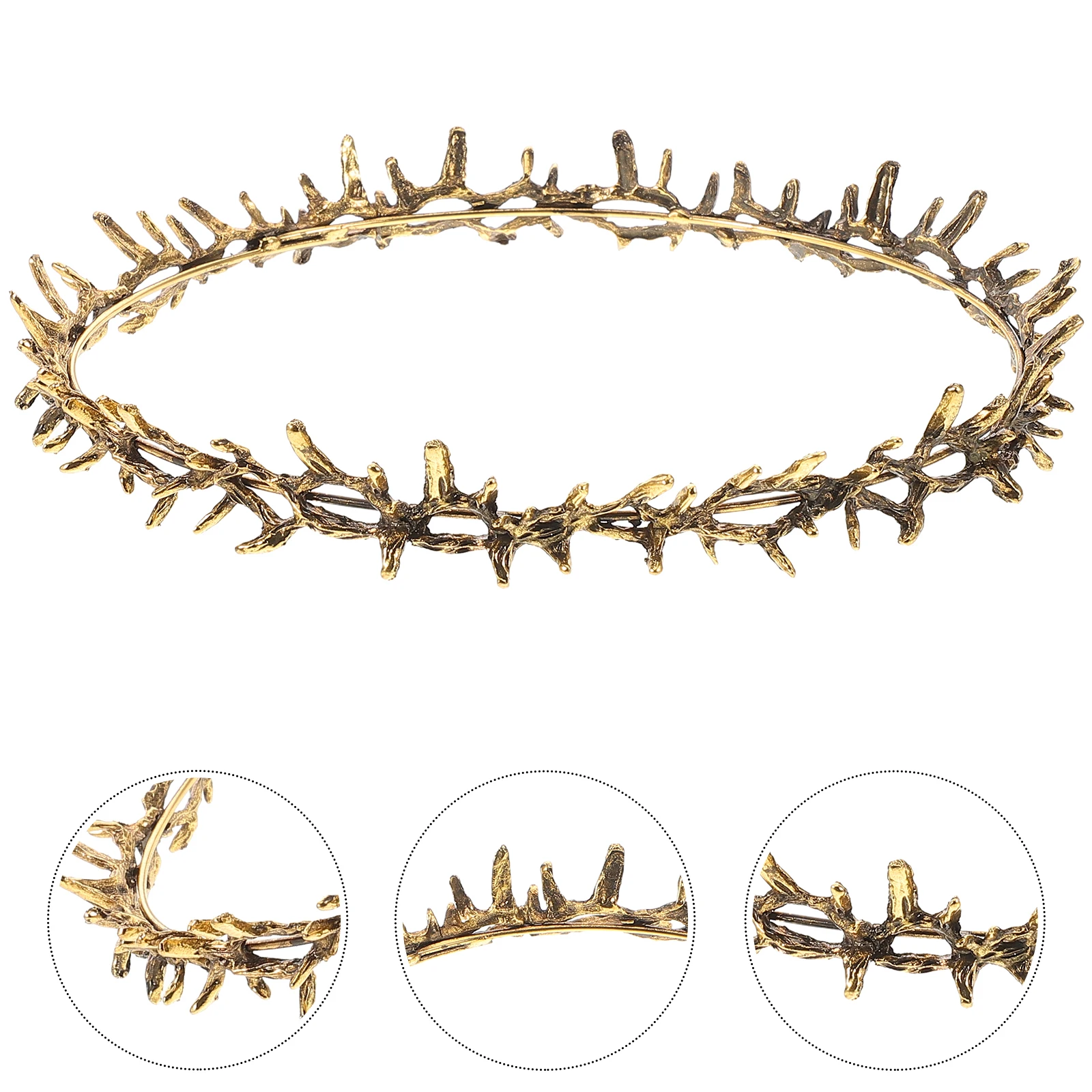 

Crown Of Prom King Crown Barbed Wire Circlet Metal Party Headpiece For Men Elven Renaissance Fair Birthday Cosplay