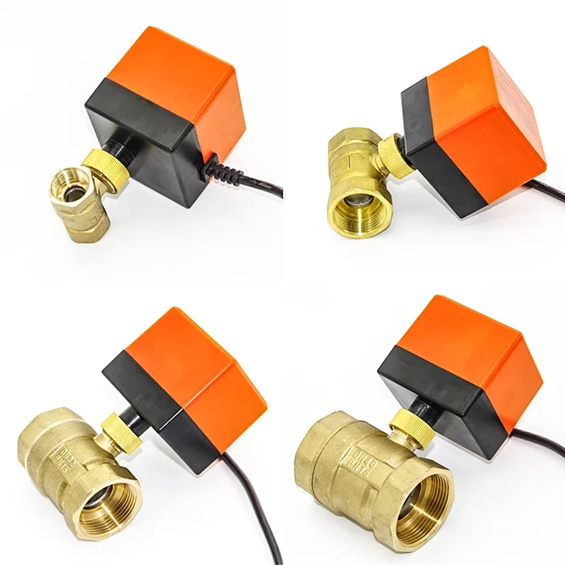 DN15 DN20 DN25 DN32 DN40 DN50 2way Motorized Ball Valve 220V 12V 24V 3-Wire 2 Point Control Brass Electric