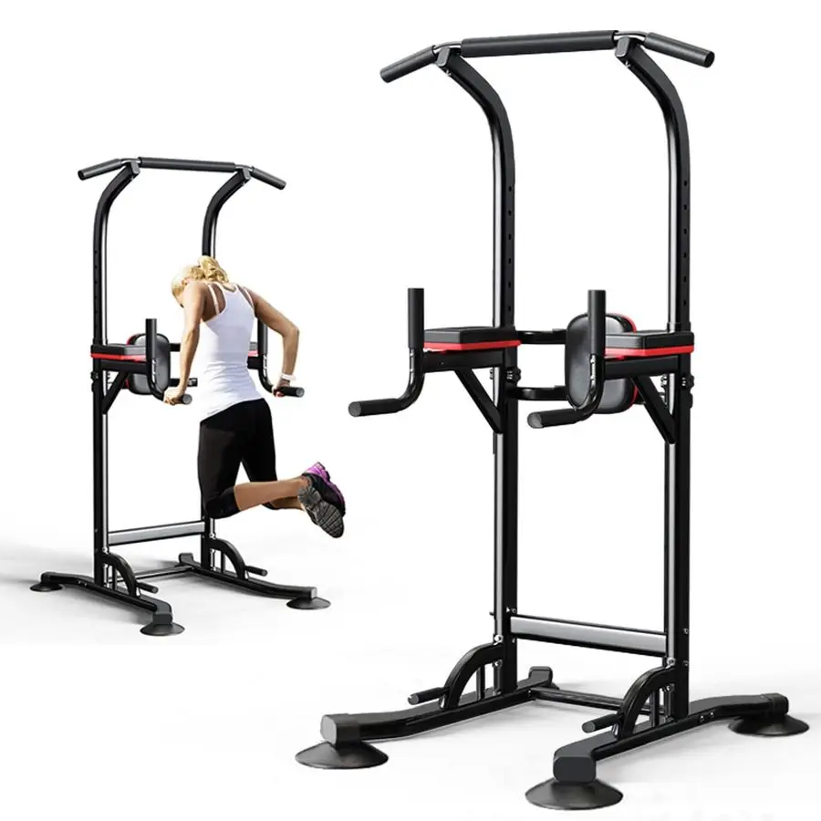 

Joppoint Pull Up Bar Station, Adjustable Multifunction Power Tower Dip Bar Station Home Gym Strength Training Customizable