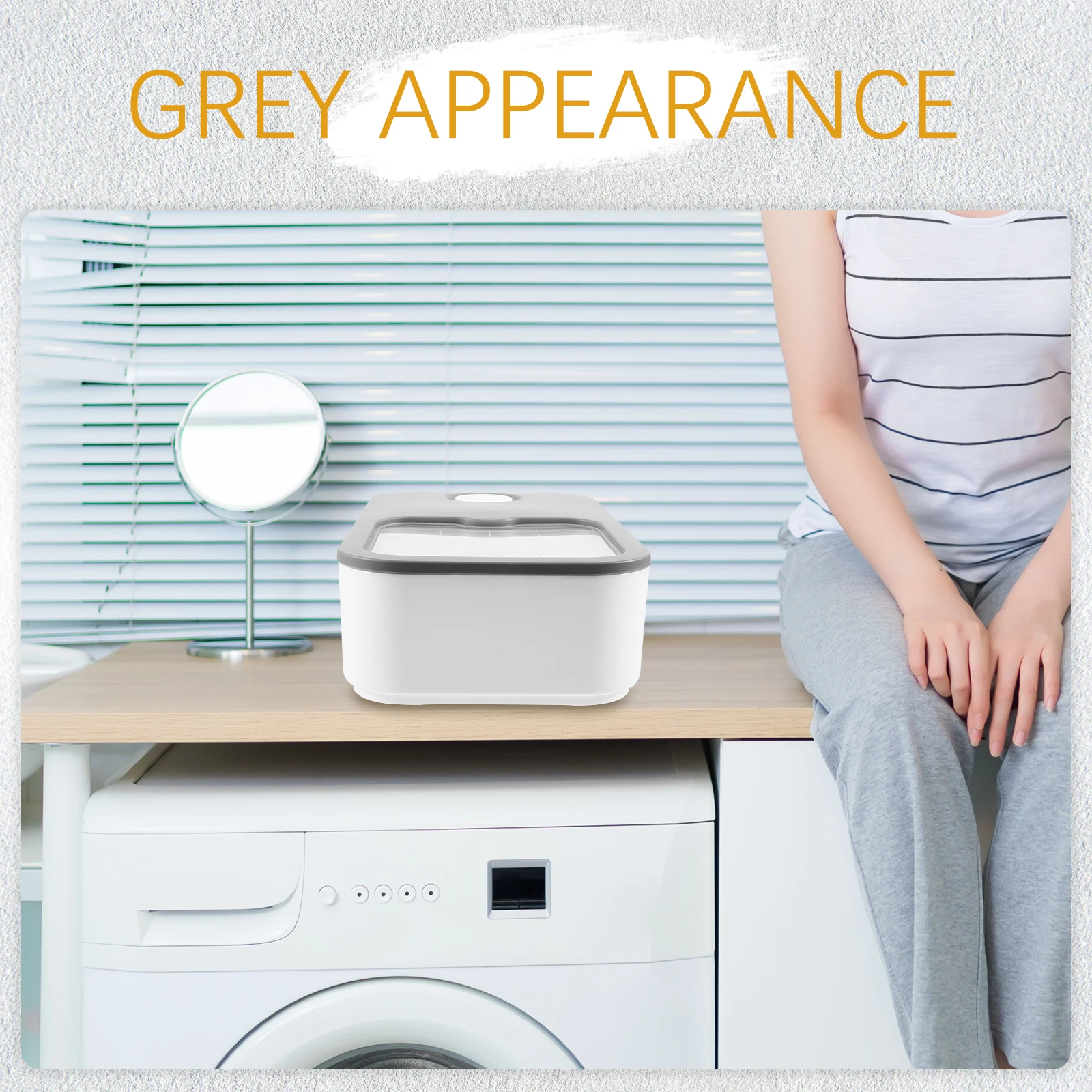 

Simple Laundry Detergent Container with Sliding Lid Fine Texture Easy to Clean Dishwasher Safe Detergent Storage Box for Laundry