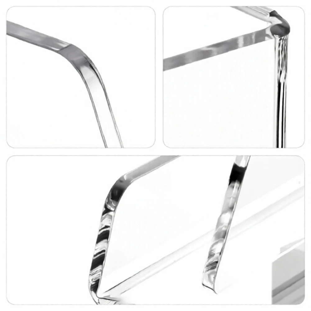 1pc Clear Display Stand 5mm Thick Book Holder For Art Photos Tablets Records Home Office Decor Organizer