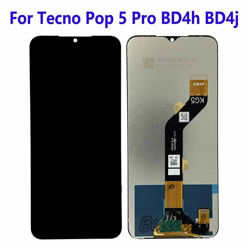 For Tecno Pop 5 Pro BD4h BD4j LCD Display Touch Screen Digitizer Assembly Replacement Accessory