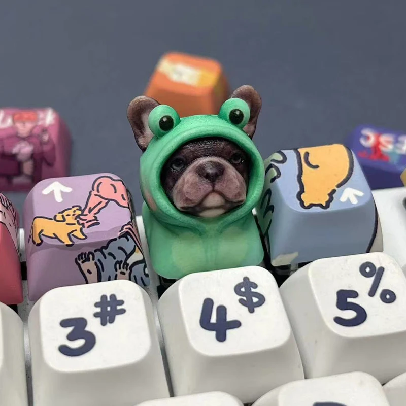 

DIY Cartoon Cute 3D Dog Keycaps Handmade Customized Game Machinery Keyboard Keycaps Customized Resin Computer Accessories
