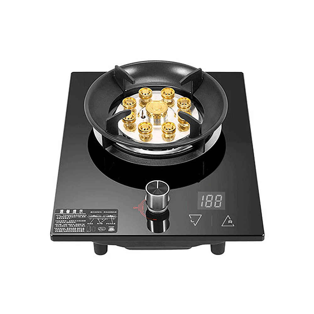 Kitchen Embedded Gas Stove Cooktop Household Single Stove Natural Gas Desktop Timed Liquefied Gas Burner