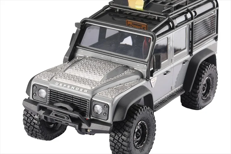 TRX4-M 금속 스테인레스 스틸 후드 스키드 플레이트 장식 시트, 1/18 RC 크롤러 자동차 Traxxas TRX-4M 디펜더 업그레이드 부품