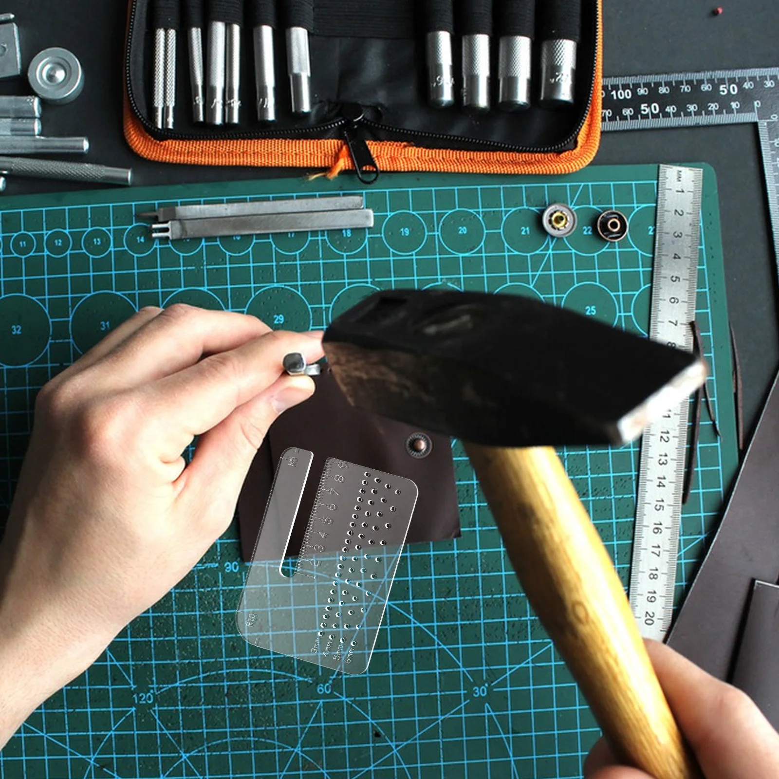 Multifunction Corner Hole Hole Punch Tool Tools Crafting Pricking Stitching Punch Plate Tool Aid Aid