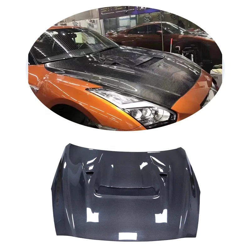 

Carbon Fiber Front Hood Bonnet Vari Style Fit for R35 GTR 2017-2019 Engine Cover Car Tuning Accessories