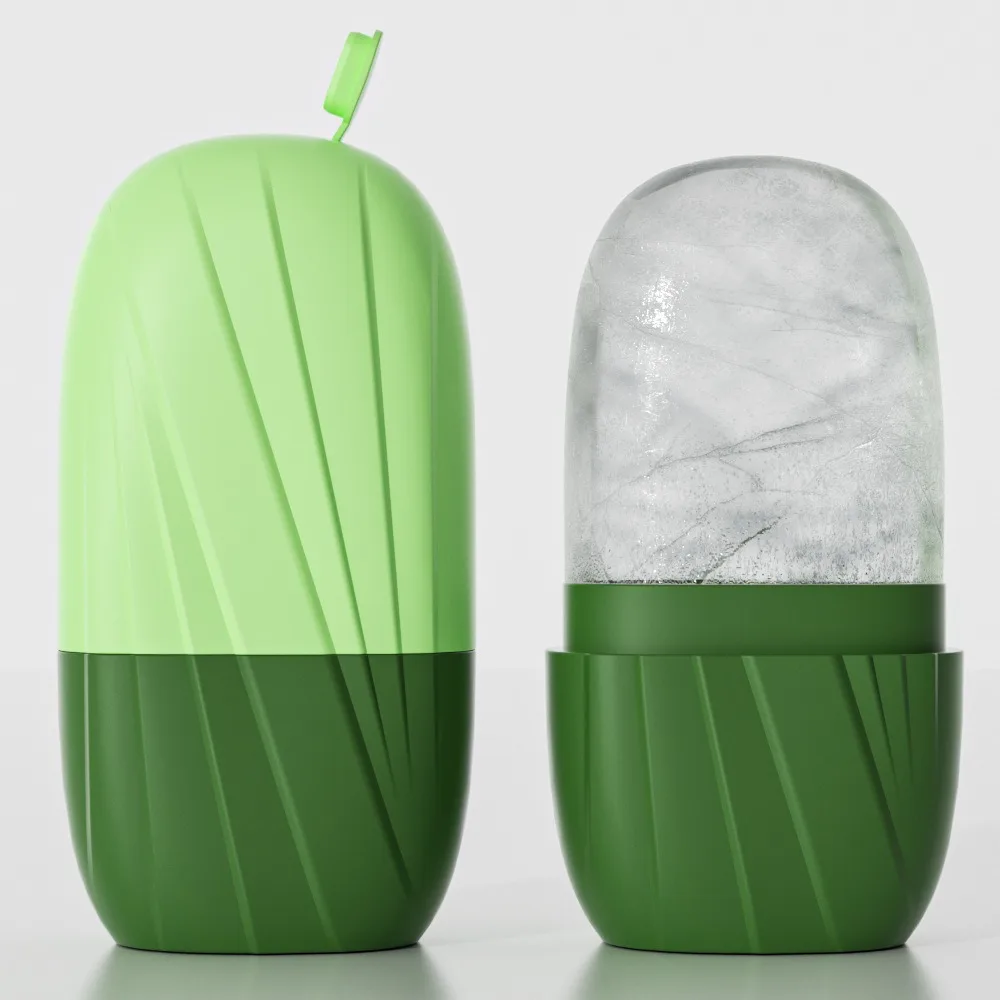 Rullo per il viso di ghiaccio Strumenti per il contorno del lifting del viso in silicone Vassoi per cubetti di ghiaccio Palline per globo di ghiaccio Massaggiatore per il viso degli occhi Strumenti per la cura della pelle di bellezza