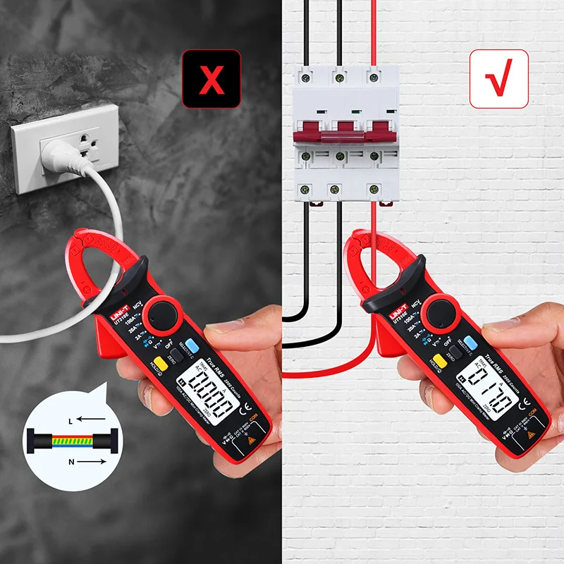 UNI-T UT210E UT210D AC DC Current Digital Clamp Meter True RMS Pliers Ammeter Voltage Tester Frequency VFC Capacitance Meter