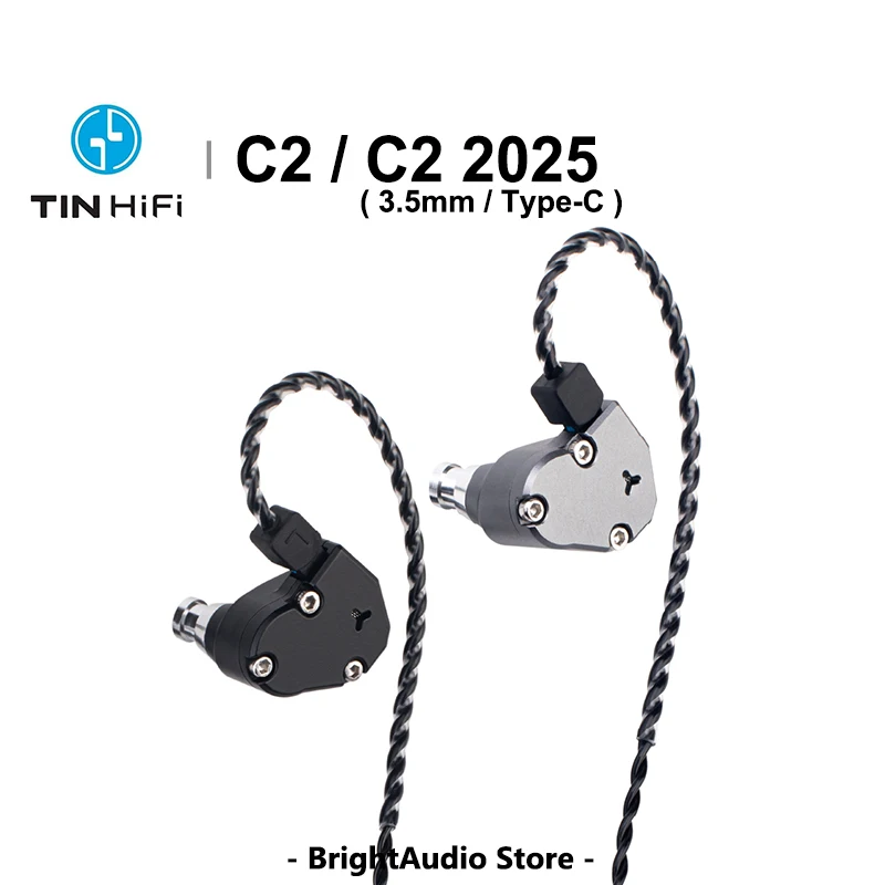 

TINHIFI C2 / C2 2025 1DD In-Ear Monitor Earphone 10mm PU+LCP Composite Diaphragm Hifi Music Wired Earbud 0.78mm Detachable Cable