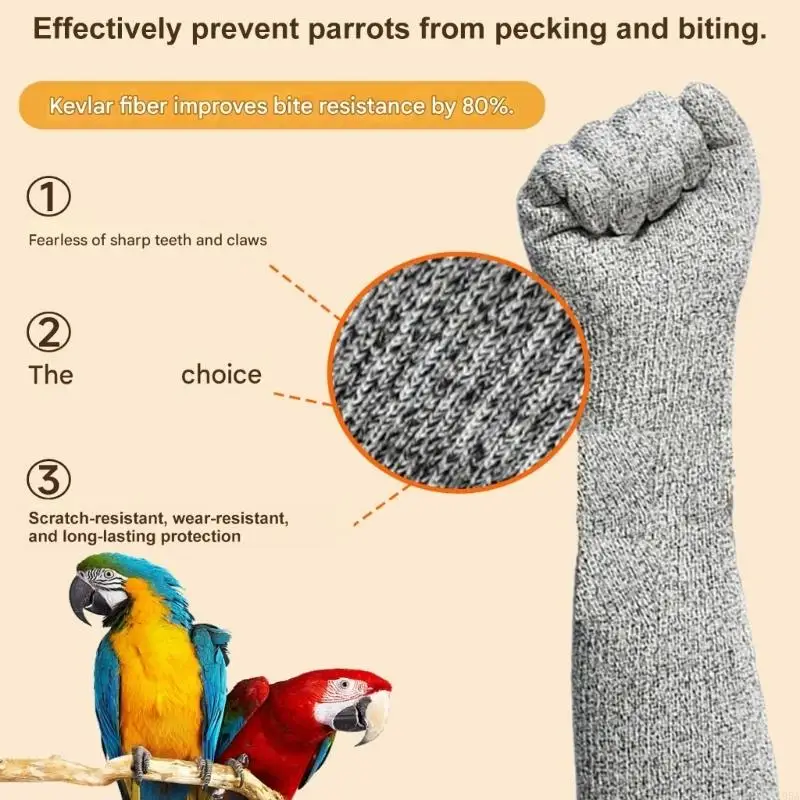 Soft Loofah Glove For Bird Admirers Avoids Harm for Parrots Shielding Anti-Scratch for Bird Training 