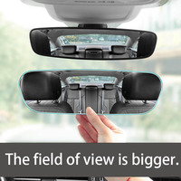 Car Wide Angle Rearview Mirror Car Blind Spot Reversing Mirror Large Field View HD Glass Anti-Glare Auxiliary Mirror Universal