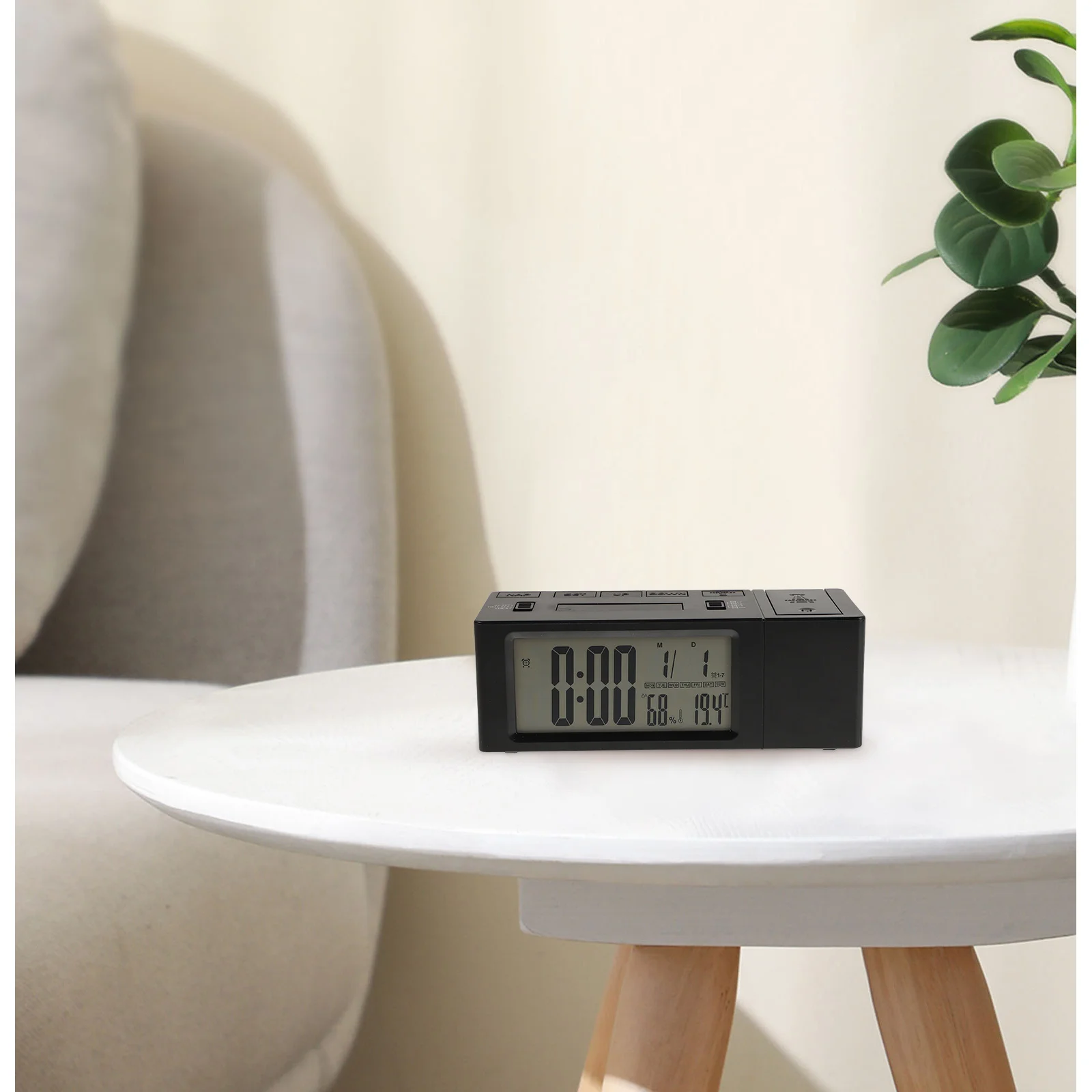 

Digital Projection Alarm Clock LED Adjustable Brightness Sleep Mode Ceiling Wall Projection for Kids Bedroom Sleeping