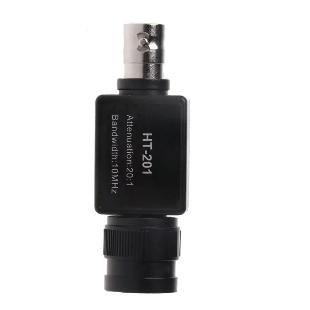 HT201 20:1 Voltage Attenuator 10MHz Bandwidth For Oscilloscope High Voltage Signal Reduction Circuit Debugging Tool B'lack