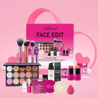 POPFEEL All In One Makeup Kit Eyeshadow Powder Lipgloss Lipoil,Valentine's Day Gift for Girls Women