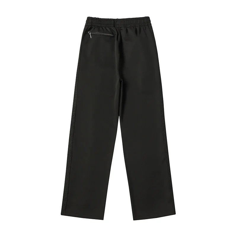 Good Quality Black Men Woman Pants Fashion Street Side Edge Weaving Stripe Embroidery Loose Joggers Sweatpants Trousers