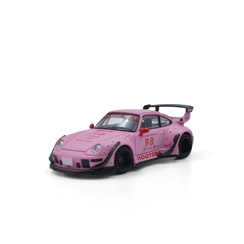 1/64 RWB 993 & Hooters Diecast Model Auto Legering Voertuig Speelgoed Cadeaus voor Tieners Volwassenen Hobby Collectie