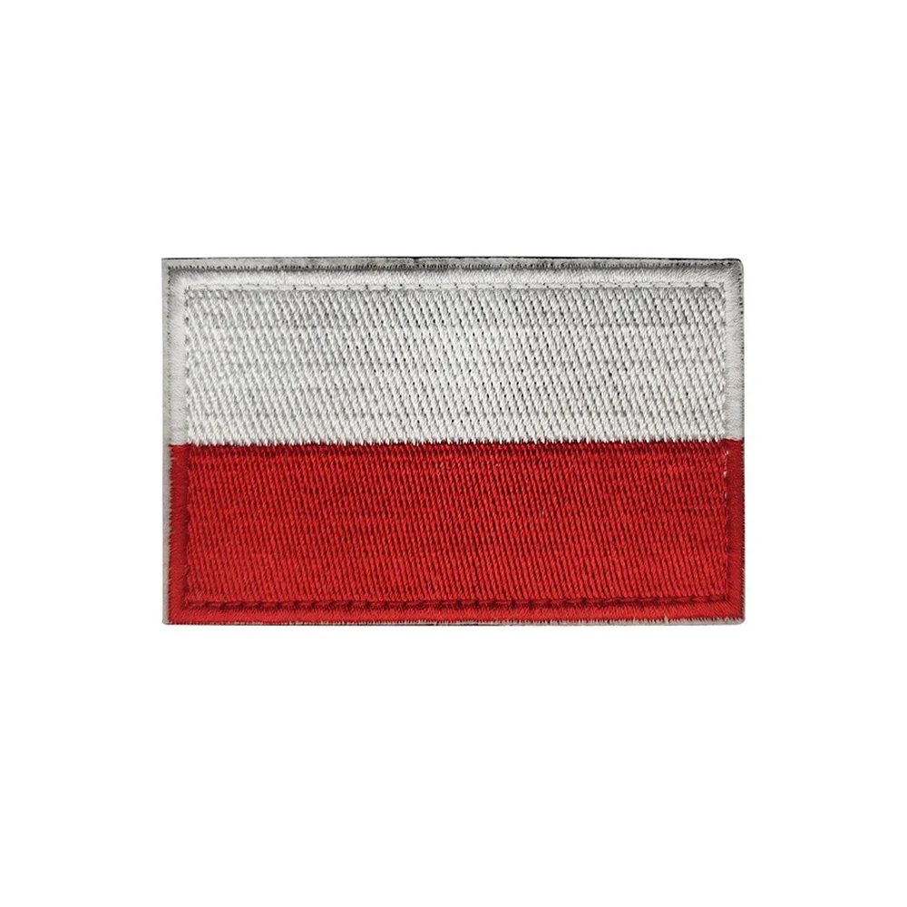 Polska naszywki odblaskowe polski haftowany 3D PVC gumowy emblemat aplikacja opaska na ramię naszywka na kurtkę odzież czapka