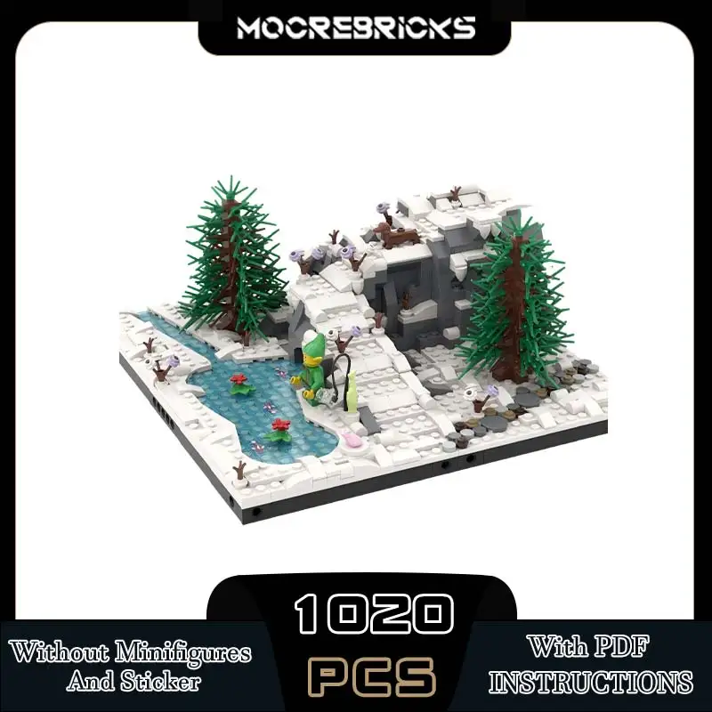 

MOC Зимняя деревня, мастерская, альпинизм, активность, модульная архитектура, технология, строительные блоки, модель, детские игрушки, подарок