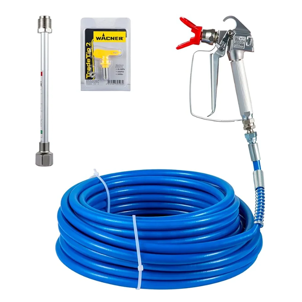 Airless Spray Hose Kit, 32.81 Feet 7250psi Fiber Tube, With 11.81-Inch Extension Rod, Including 517 Tip And Tip Guard