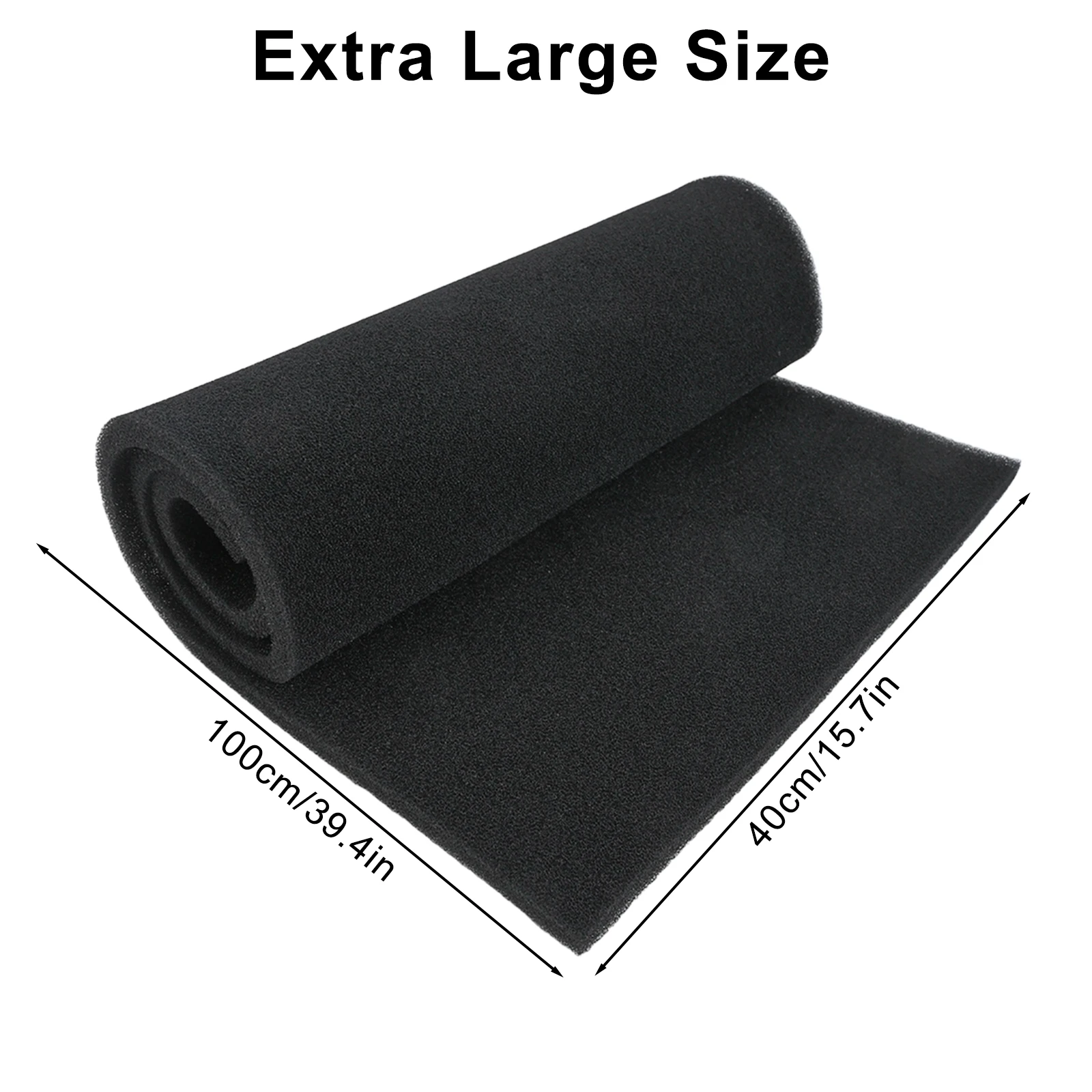 1m Activated Carbon Foam Sponge Air Filter for Range Hoods and Air Purifiers Effective Grease and Particle Filtration