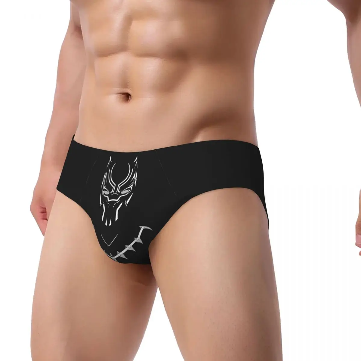 Custom Mens Comics Black Panther Men Brief Panties Male Breathable Underwear Underpants