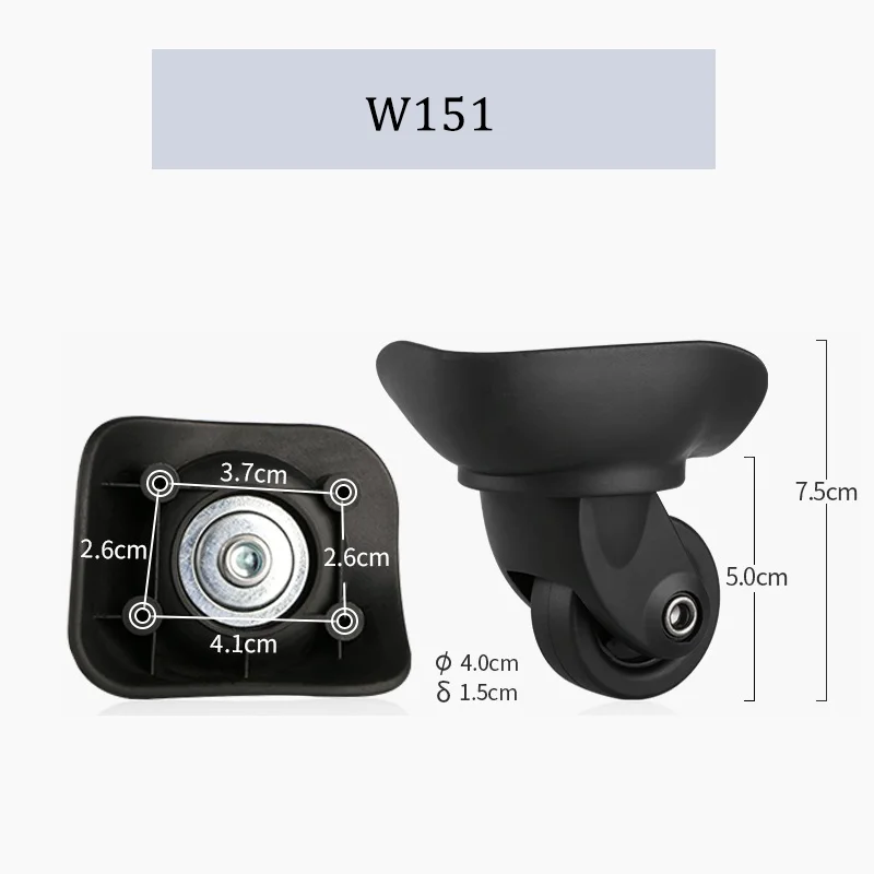 For W151  Noiseless 360° Rotating Luggage Wheel Replacement Kit Featuring Durable Material Wheels Luggage Repair Accessories