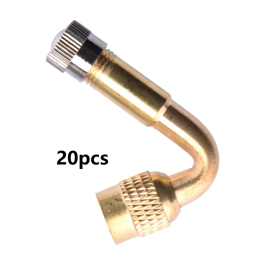 20pcs Brass 45° Angle Tire Valve Extender Extension Adapter Fit For Car Truck Trailer Camper RV