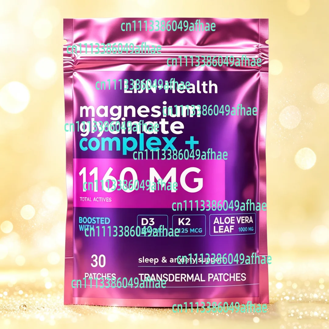 30 Patches Magnesium Glycinate Transdermal Patches - Supports Healthy Stress Response, Muscle Function & Healthy