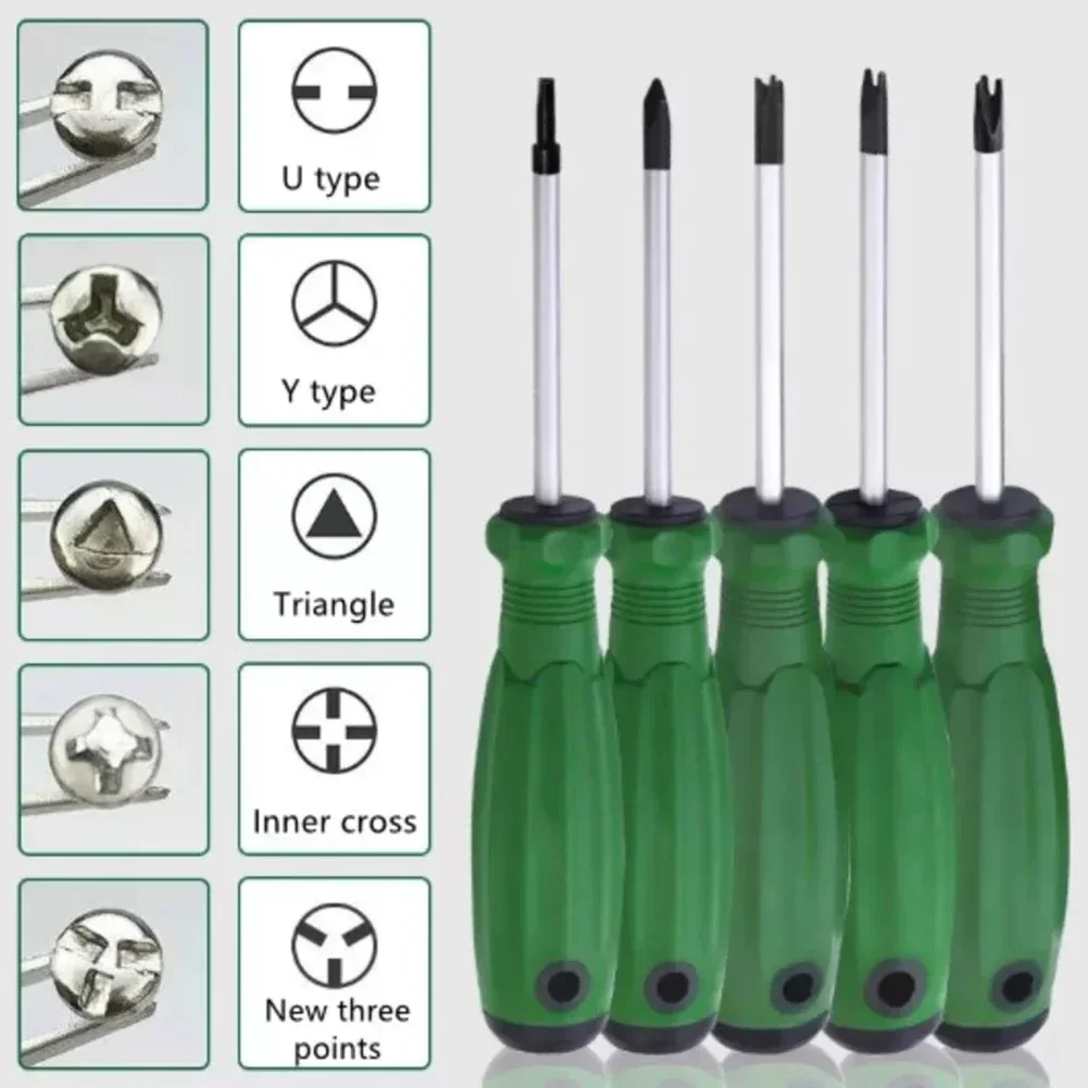 5pcs Set Special-shaped Screwdriver Special Screwdrivers Magnetic U/Y/Inner Cross/Triangle/Points Screwdrivers Repair Hand Tools