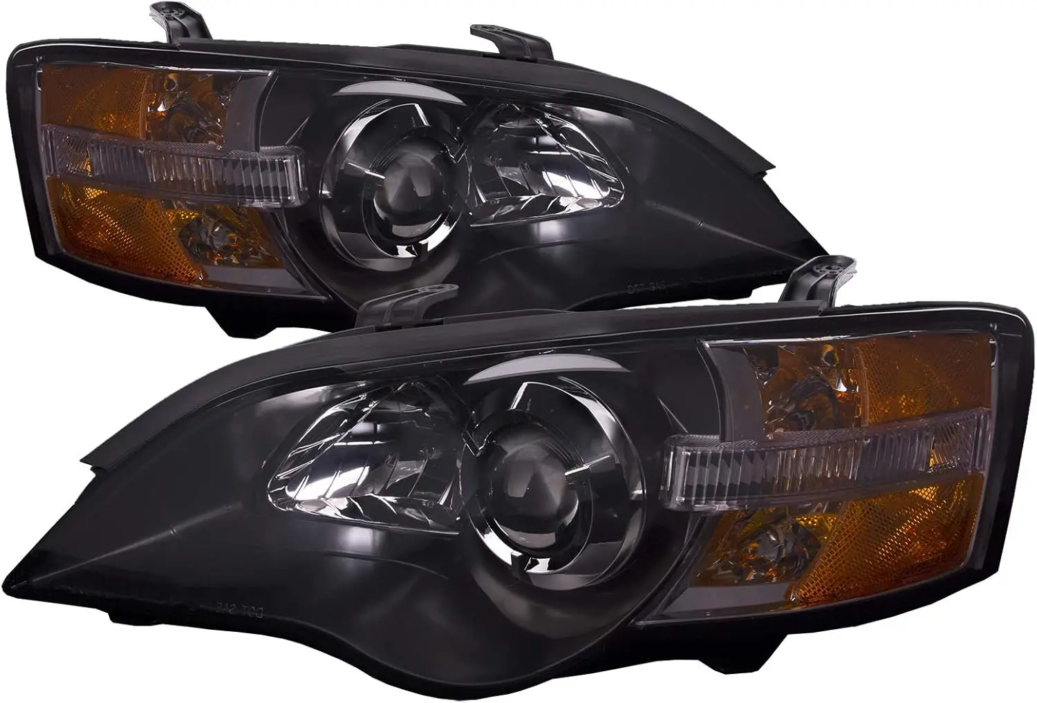 

Black Housing Halogen Headlights Compatible with Subaru Legacy And Outback 2005-2007 Includes Left Driver and Right Passenger Si