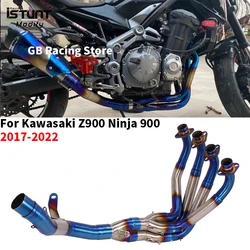 For Kawasaki Ninja 900 Z900 2017 2018 2019 2020 2021 2022 2023 Motorcycle Exhaust Escape Full System Modified Front Link Pipe