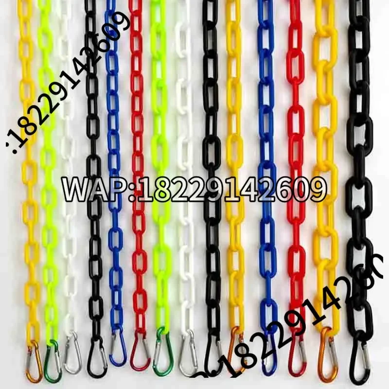 25m 6mm Plastic Chain Warning Barrier Made of Rubber in Red White Black And Yellow for Safety And Security
