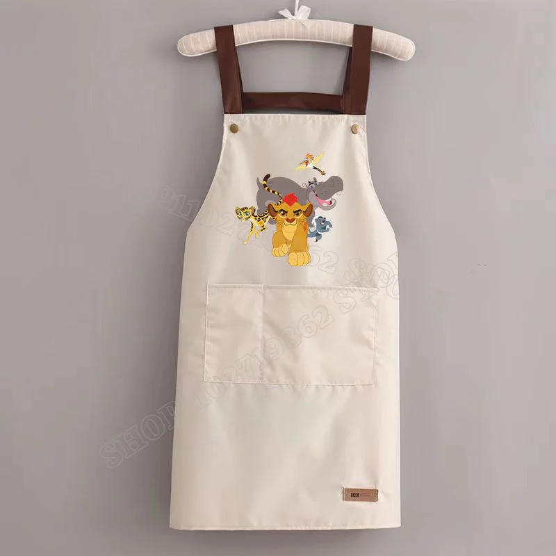 Disney The Lion King Apron Kitchen Supplies Household Cleaning Products Cartoon Anime Graphic Aprons Waterproof Oil-resistant