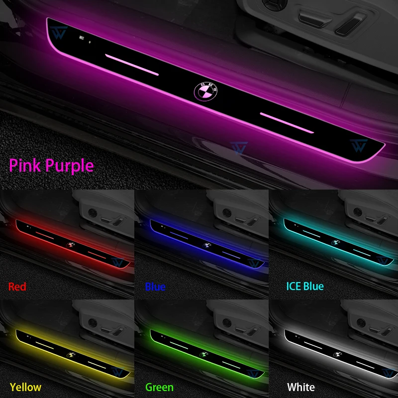 LED Car Door Sill Ambiance Light Welcome Pedal Light for BMW X1 X3 X5 X7 F30 F34 F10 F20 F15 1 2 3 4 5 6 Series G20 F30 G30 G01