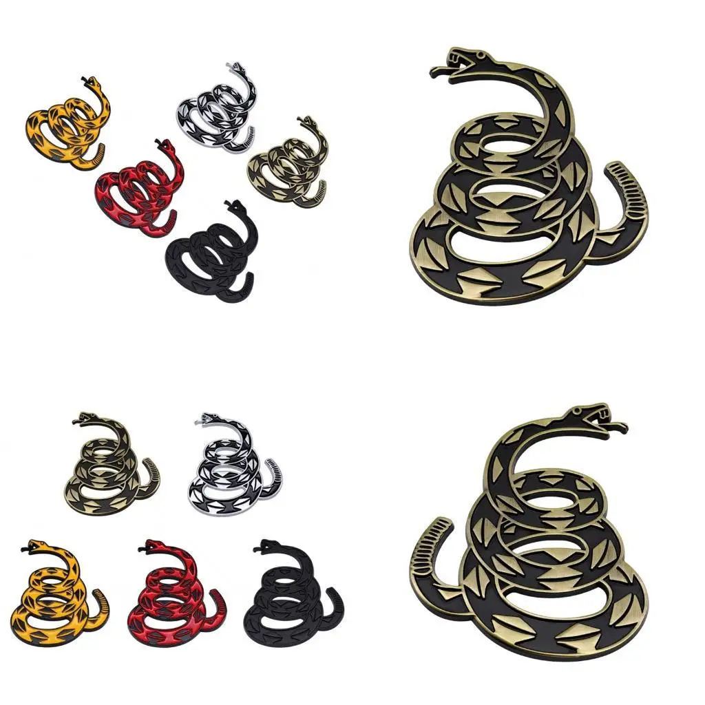 

31BC Automotive Metal Snake Textured Decal Gadsden Design Dont on Metal Car Sticker for Vehicle Bike