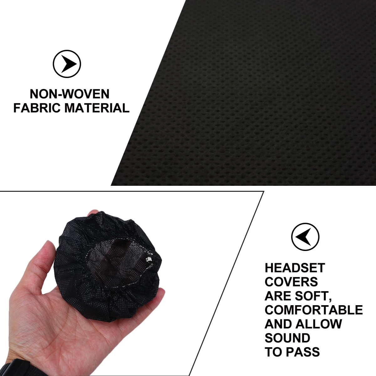 

100 Pcs Earphone Case Simple Headset Protector Portable Cover Durable Running Headphones Sleeve Non-woven Fabric